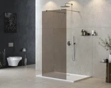 Cezares Душевая перегородка LIBERTA 100 см, хром/бронза LIBERTA-L-2-100-BR-Cr
