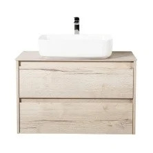 BelBagno Тумба со столешницей KRAFT 90 см, подвесная Rovere Galifax Bianco