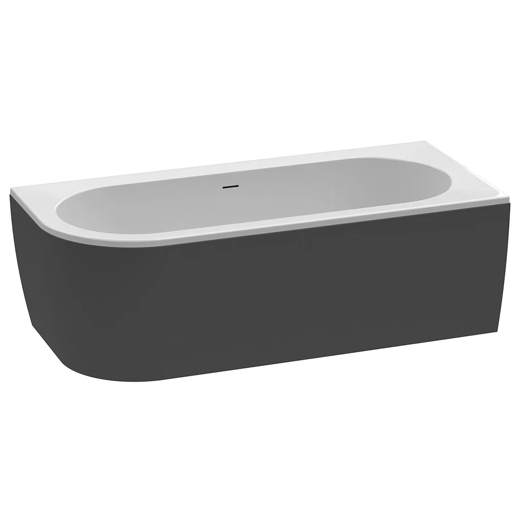 Приобрести cezares акриловая ванна slim corner 180х80 см, черная slim corner-180-80-60-r-nero-set