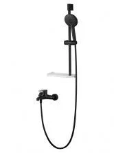 Смеситель для ванны с душевым гарнитуром WONZON & WOGHAND ALFA, Черный матовый (WW-AE3201-MB)