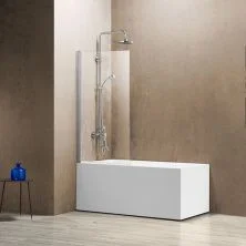 Vincea Шторка на ванну 80 см, прозрачное, хром VSB-11800CL