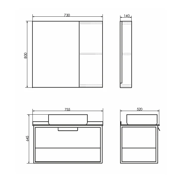 Приобрести сomforty зеркало-шкаф "кёльн-75", дуб темный