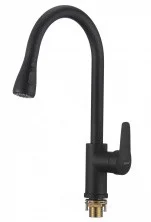 Savol Смеситель для кухни 420мм, вытяжной излив, черный матовый S-002801H