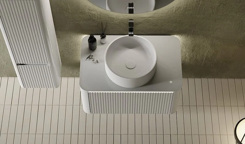 Приобрести jorno тумба подвесная lumino 80 см со столешницей, белая