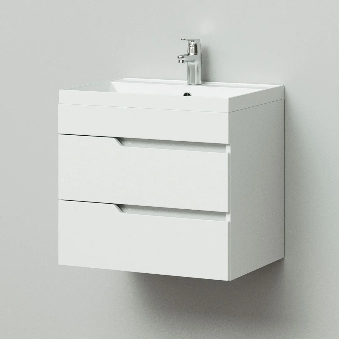 Приобрести тумба подвесная итана александра 60 с раковиной classica 60, белый глянец