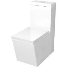 Grossman Унитаз моноблок Cristal с крышкой дюропласт, микролифт, белый GR-4493