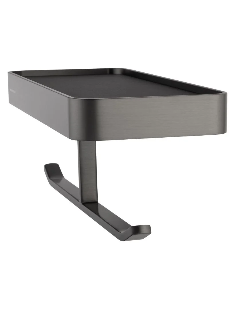 Приобрести двойной держатель для туалетной бумаги с полкой wonzon & woghand lotte, темный графит (ww-8356a-bgm)