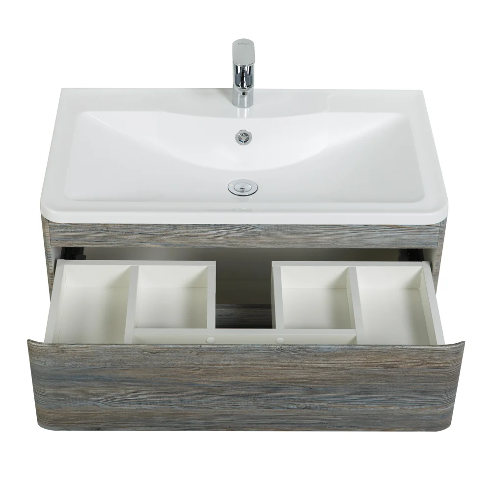 Приобрести belbagno тумба с раковиной albano 90 см, подвесная pino scania, белая раковина