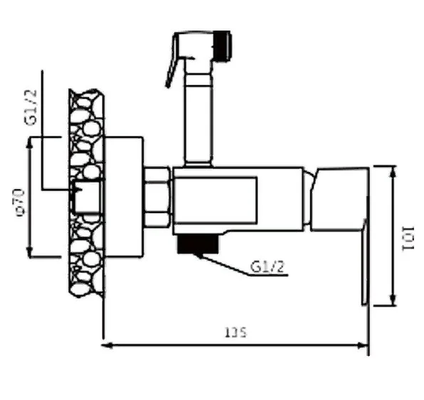 Приобрести смеситель с гигиеническим душем vieir jiveco, хром v243553