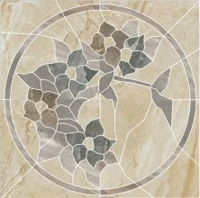 Панно напольное Kerranova Genesis 1200x1200 мм, SR, бежевый с узором