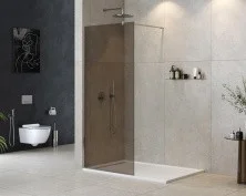 Cezares Душевая перегородка LIBERTA 90 см, бронза\хром LIBERTA-L-1-90-120-BR-Cr