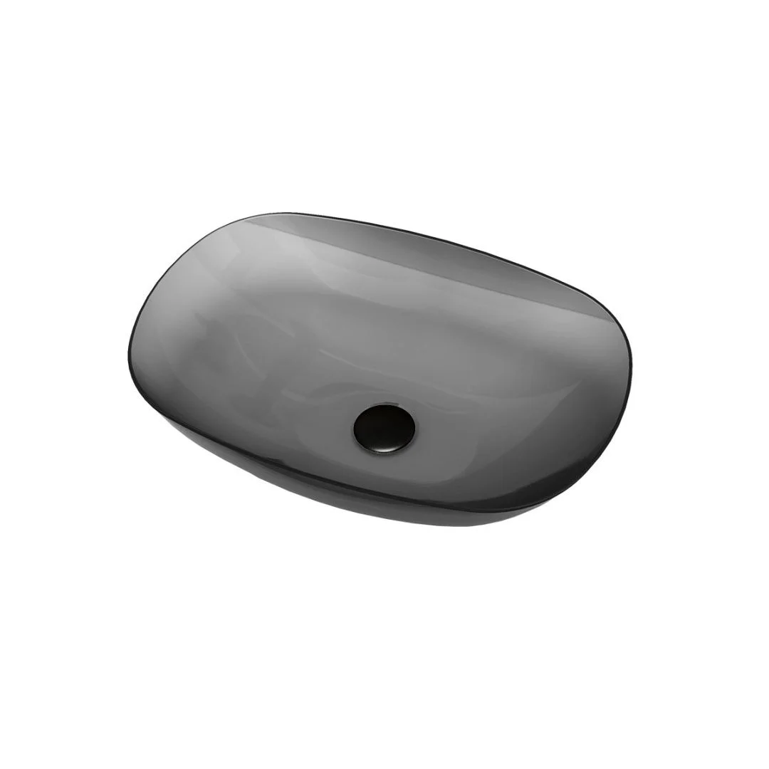 Приобрести vincea раковина накладная 54х36 см, прозрачная, четная vbs-6t12b