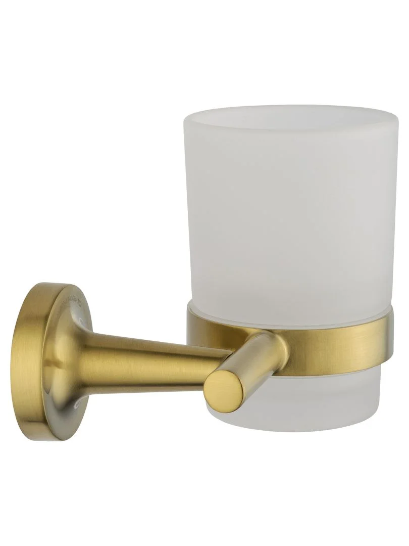 Приобрести стакан для зубных щеток с держателем wonzon & woghand simple, брашированное золото (ww-6521-bg)