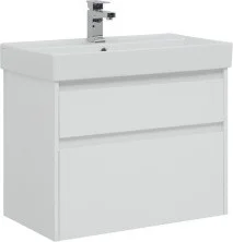 Aquanet Тумба с раковиной Nova Lite 75 см, белая (2 ящика)