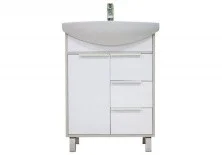 Тумба напольная с раковиной Акватон Рико 65 см 1A213301RIB90, 1WH207782, белый/ясень