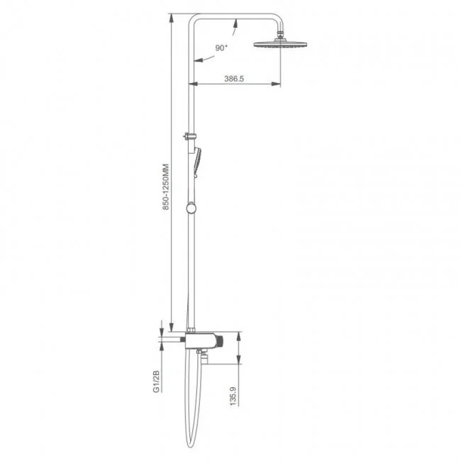 Приобрести gappo душевая система g2495 с термостатом, белый\хром 27015