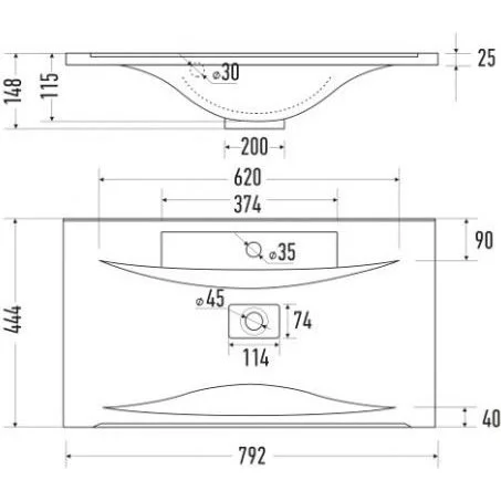 Приобрести mirsant тумба подвесная next 80\2 80 см с раковиной premier-80 ут000057260