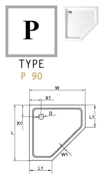 Приобрести cezares поддон акриловый tray 90х90см tray-a-p-90-15-w0
