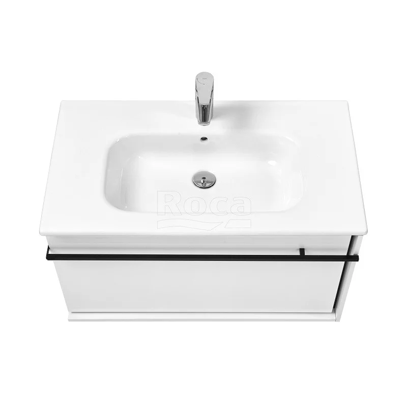 Приобрести тумба подвесная roca aneto с раковиной victoria unik 80 см, белый глянец