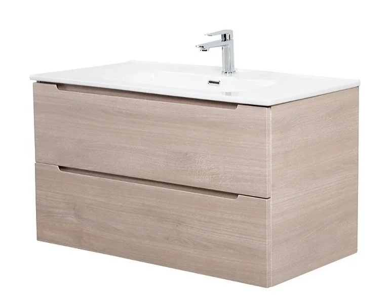 Приобрести тумба подвесная с раковиной belbagno etna-1000-2c-so-rg-p 100 см, rovere grigio