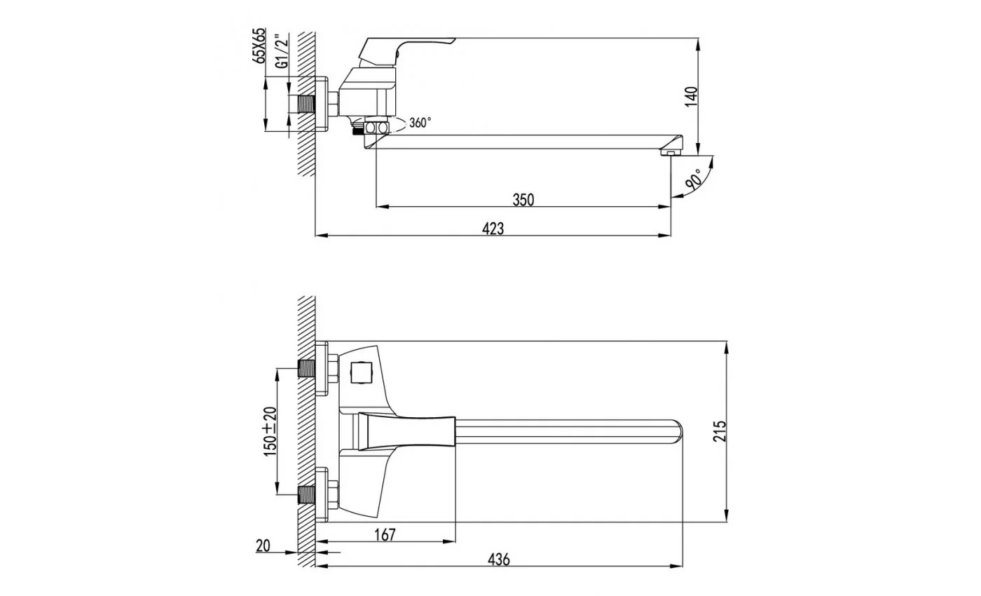 Приобрести lemark смеситель для ванны unit, хром lm4517c