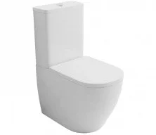 Azario Напольный унитаз-компакт Renda, безободковый, c крышкой с микролифтом AZ-8693