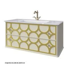 Caprigo Тумба с раковиной CAPRICE 100 см, слоновая кость/золото, эмаль