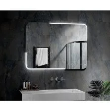 Continent Зеркало с подсветкой Raison 100х70 см, сенсорный включатель, белое