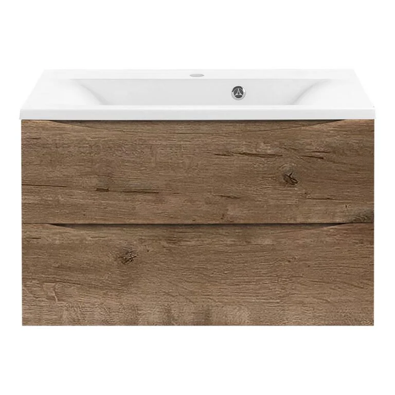Приобрести vincea тумба подвесная mia 75 см, дуб винтаж с белой раковиной vmc-2ma750vo;vcb-3m750w