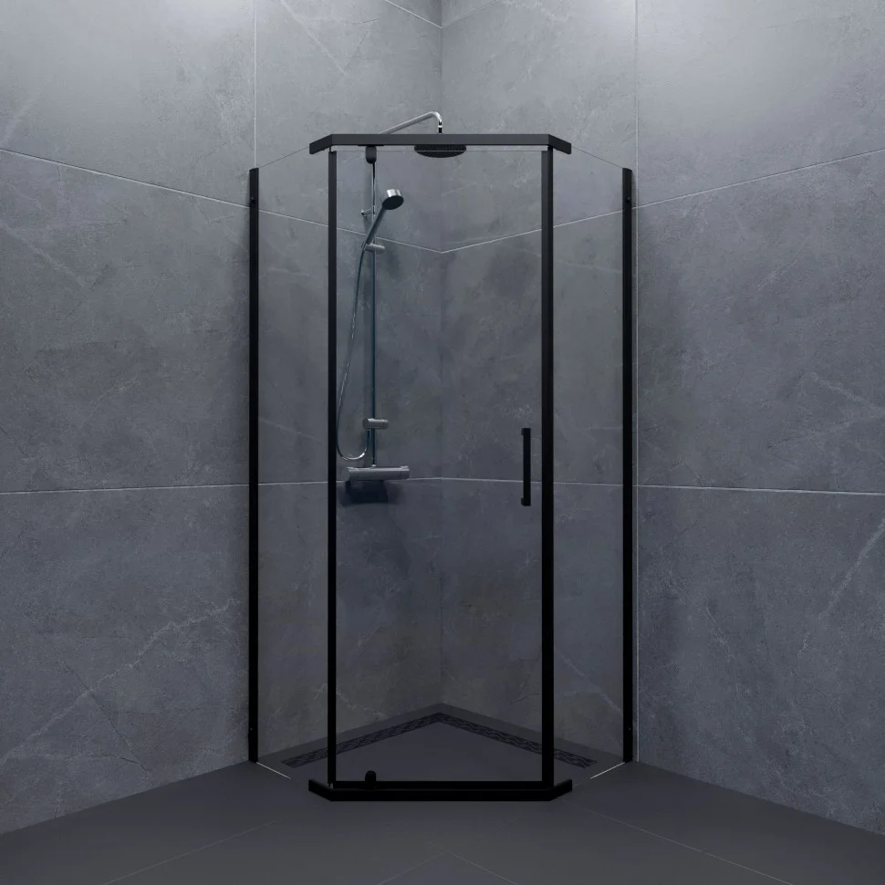 Приобрести triton душевое ограждение дека а 90x90 см, черное щ0000059783
