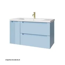 Caprigo Тумба с раковиной TERMIN-Smalty META 100 см, левая, голубая, эмаль