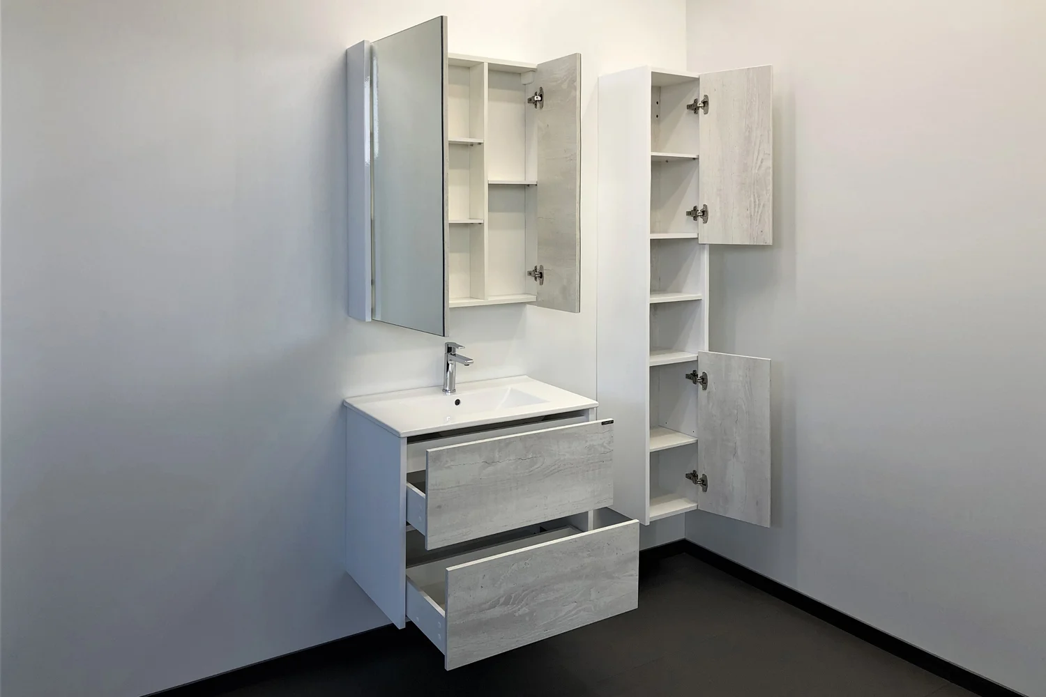 Приобрести сomforty тумба с раковиной "женева-75", дуб белый