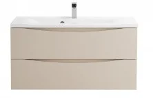 Тумба подвесная с раковиной BelBagno MARINO-1000-2C-SO-CO-P 100 см, Crema Opaco