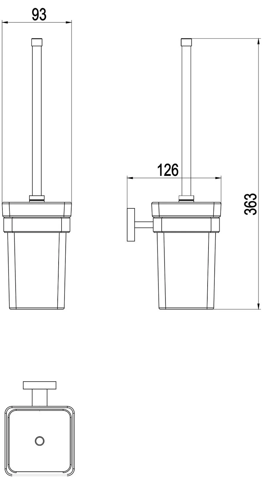 Приобрести щетка для туалета timo selene 17061/17 золото матовое
