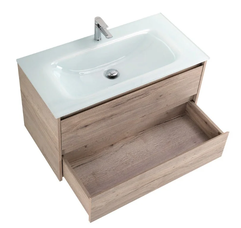 Приобрести тумба подвесная с раковиной belbagno kraft-1000-2c-so-rgb 100 см, rovere galifax bianco