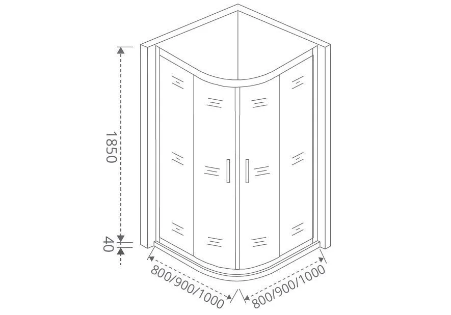 Приобрести ограждение душевое bas latte r-90-g-we 90х90 см (матовое стекло)