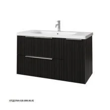 Caprigo Тумба с раковиной RAIN 100 см, правая, графит, эмаль