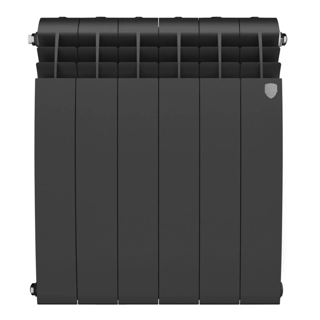 Приобрести royal thermo радиатор биметаллический biliner 500 /noir sable ( черный графит ) - 6 секц.