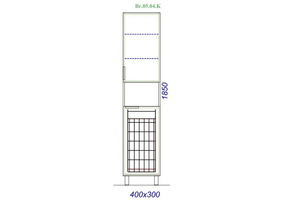 Приобрести пенал напольный aqwella бриг 40 см br.05.04.k/w, б/к, универсальный