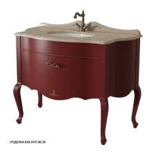 Caprigo Тумба с раковиной BOURGET 120 см, бордовая, эмаль