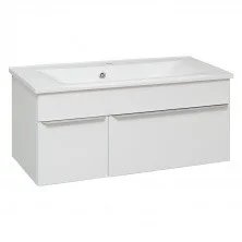 AQUA DE MARCO Тумба подвесная с раковиной AXIOMA 100см, один ящик, белый 2100WGAXI/H; R-UM-COM100/1