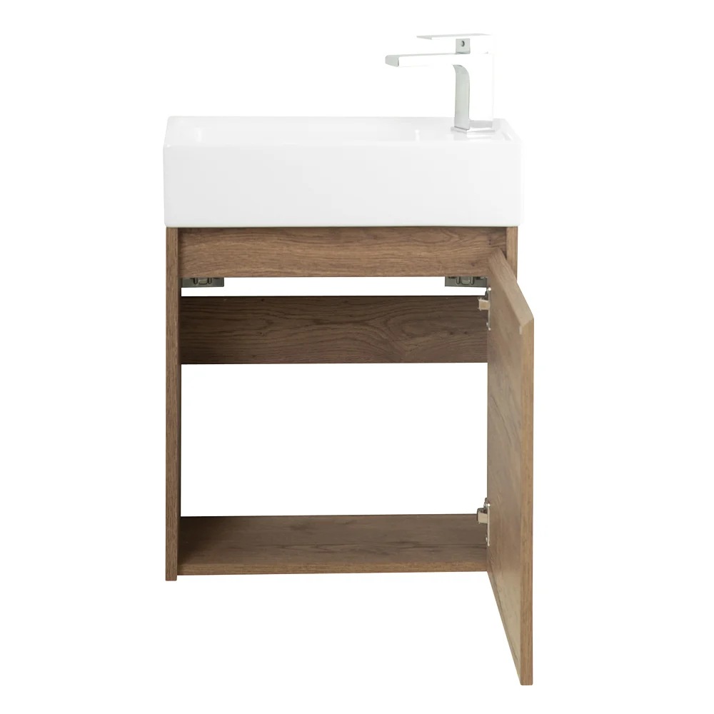 Приобрести belbagno тумба с раковиной kraft mini 50 см, подвесная rovere tabacco правосторонняя, белая раковина