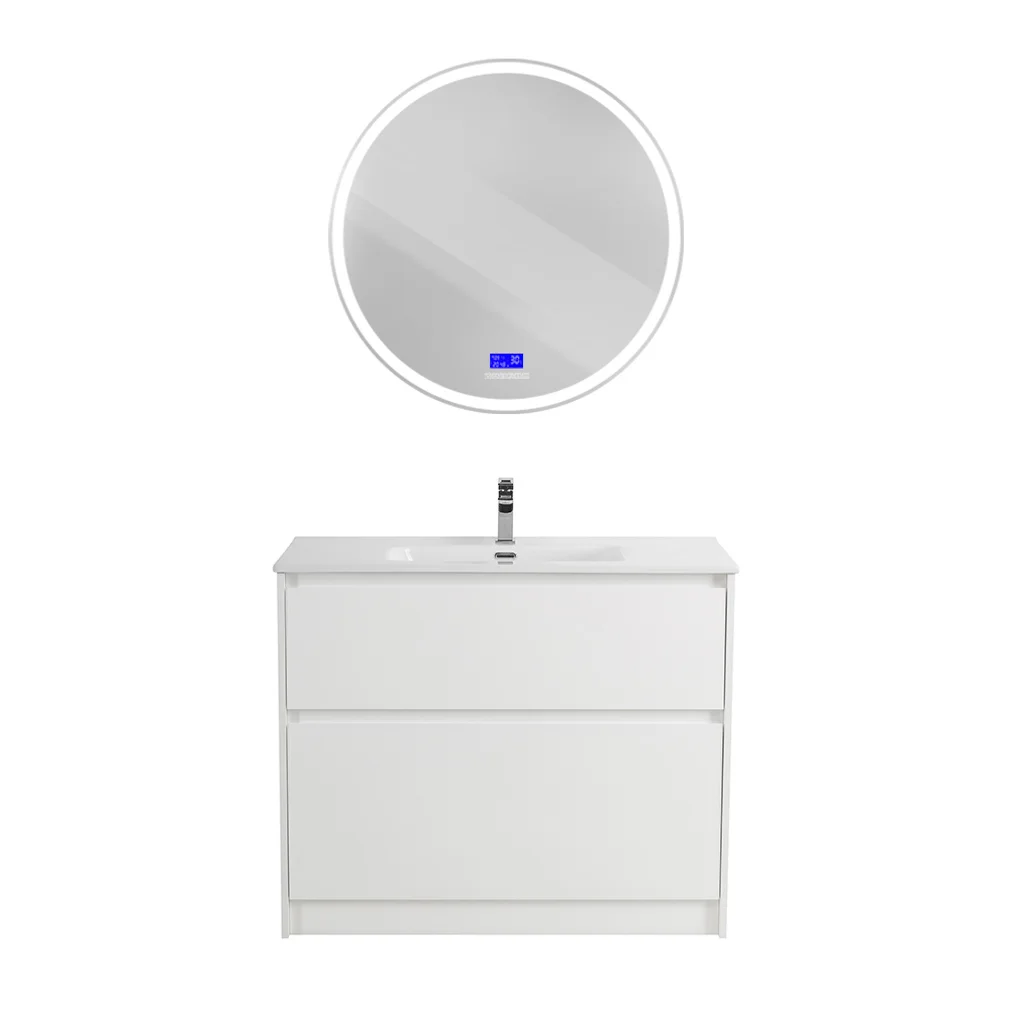 Приобрести belbagno тумба с раковиной kraft 100 см, напольная bianco opaco, раковина белая bb1000etl