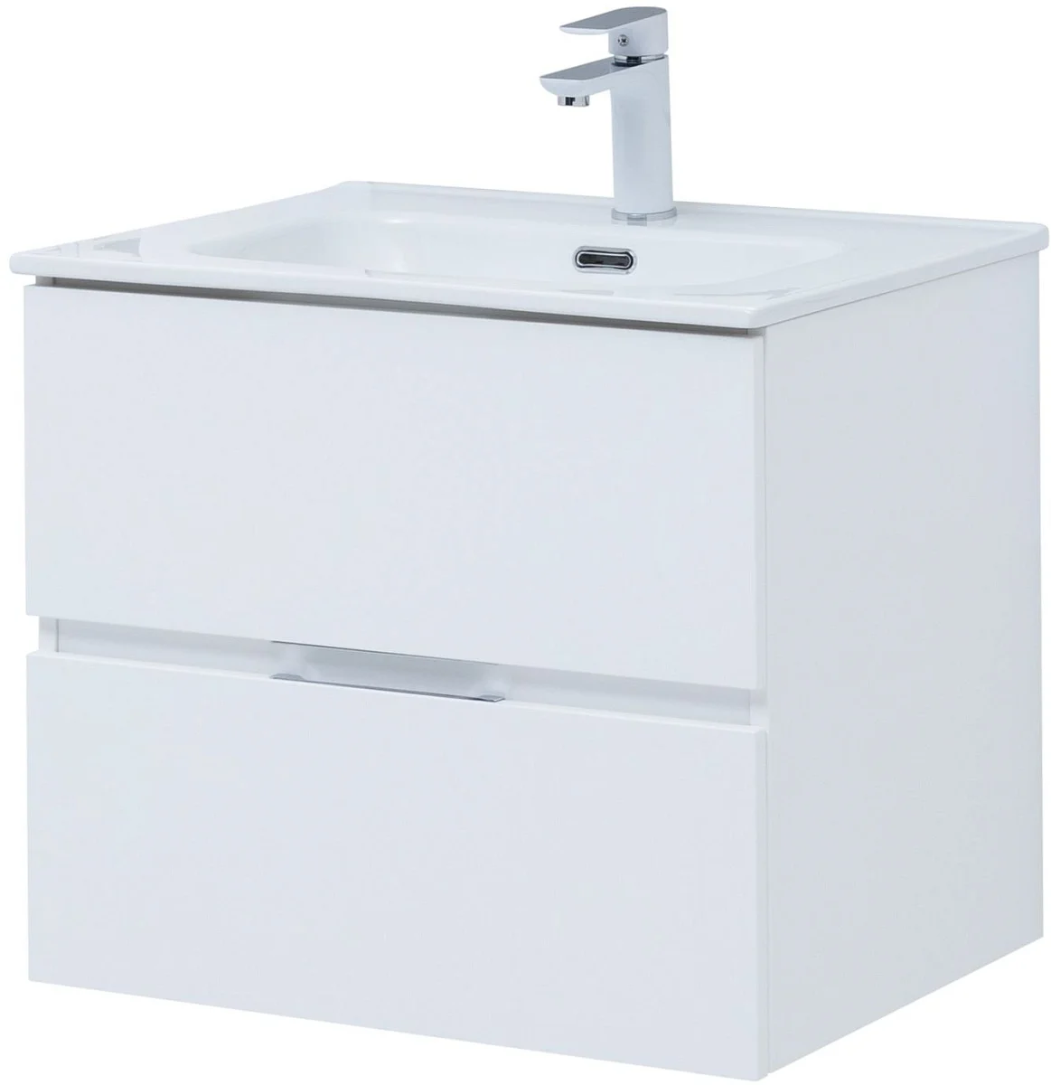 Приобрести aquanet тумба с раковиной алвита new 60 см, 2 ящика, белая матовая