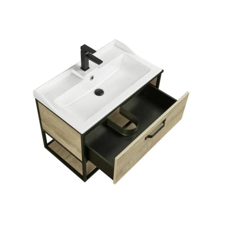 Приобрести акватон тумба-умывальник лофт фабрик 80 с раковиной viktoria nord unik, дуб эндгрейн