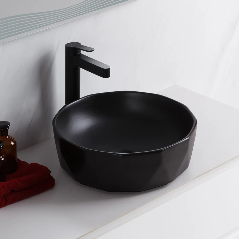 Приобрести belbagno накладная раковина 41х41 см, черная матовая bb1315-h301