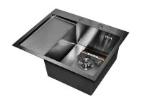 Gerhans Кухонная мойка 58х48 см, правосторонняя, графит