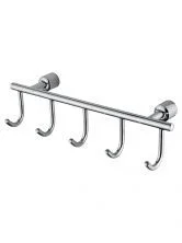 Вешалка с 5 крючками для ванной WONZON & WOGHAND, Хром (WW-9382-5)