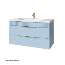 Caprigo Тумба с раковиной MONBAR-Smalty 100 см, голубая, эмаль