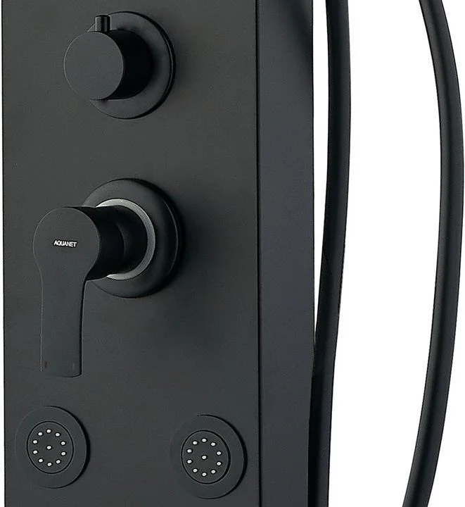 Приобрести aquanet душевая панель galaxy black 150 см с гидромассажем